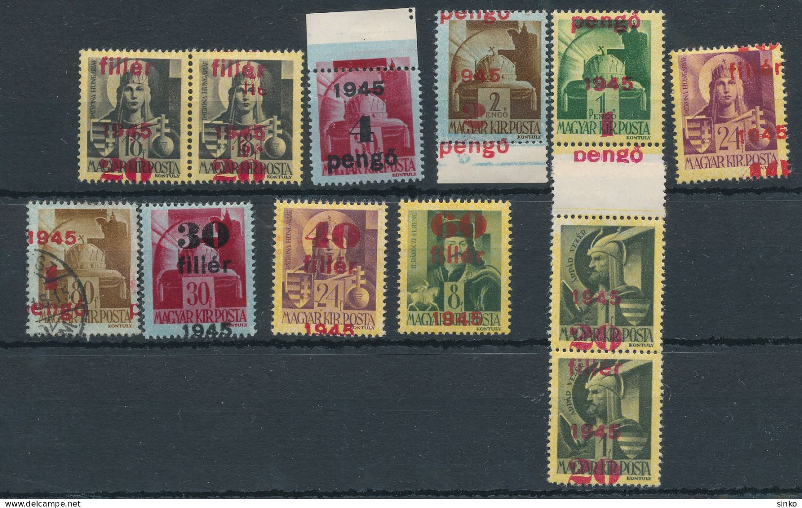 1945. Auxiliary Stamps - Misprint - Abarten Und Kuriositäten