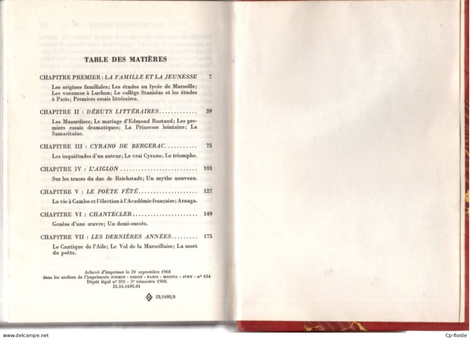 LIVRE . LANDES . " EDMOND ROSTAND . SA VIE SON ŒUVRE " . ÉMILE RIPERT - Réf. N°305L - - Aquitaine