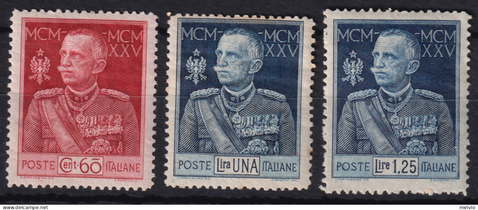 1925/6-Italia (MNH=**) Serie 3 Valori Giubileo (186/8) - Neufs