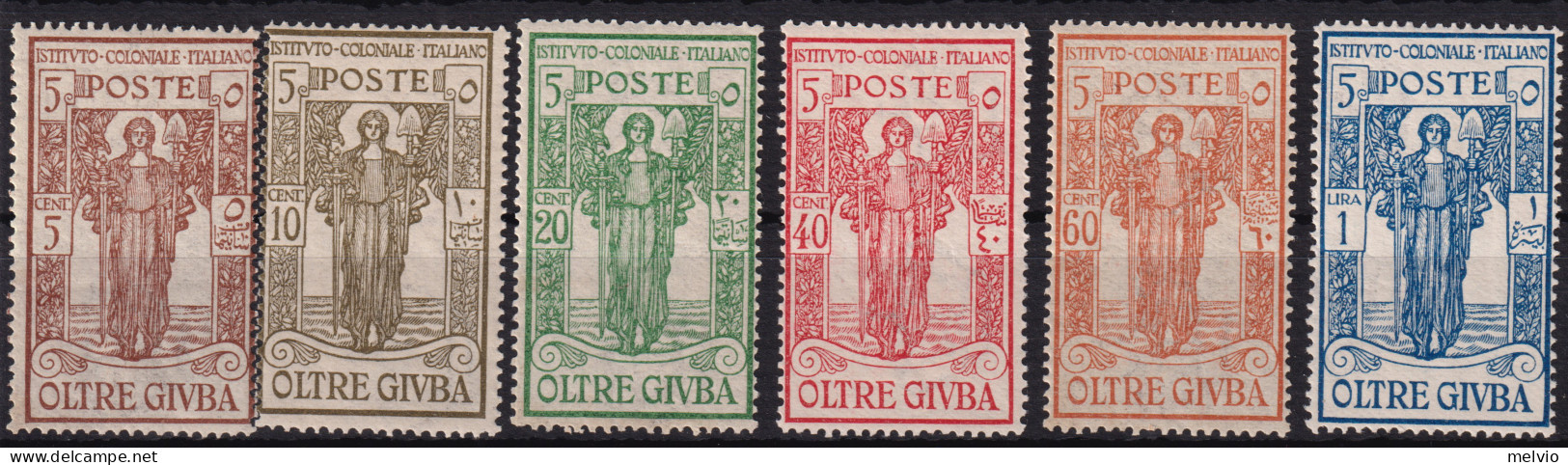 1926-Oltre Giuba Non Dentellati Serie 6 Valori Istituto Coloniale (36 41) - Oltre Giuba