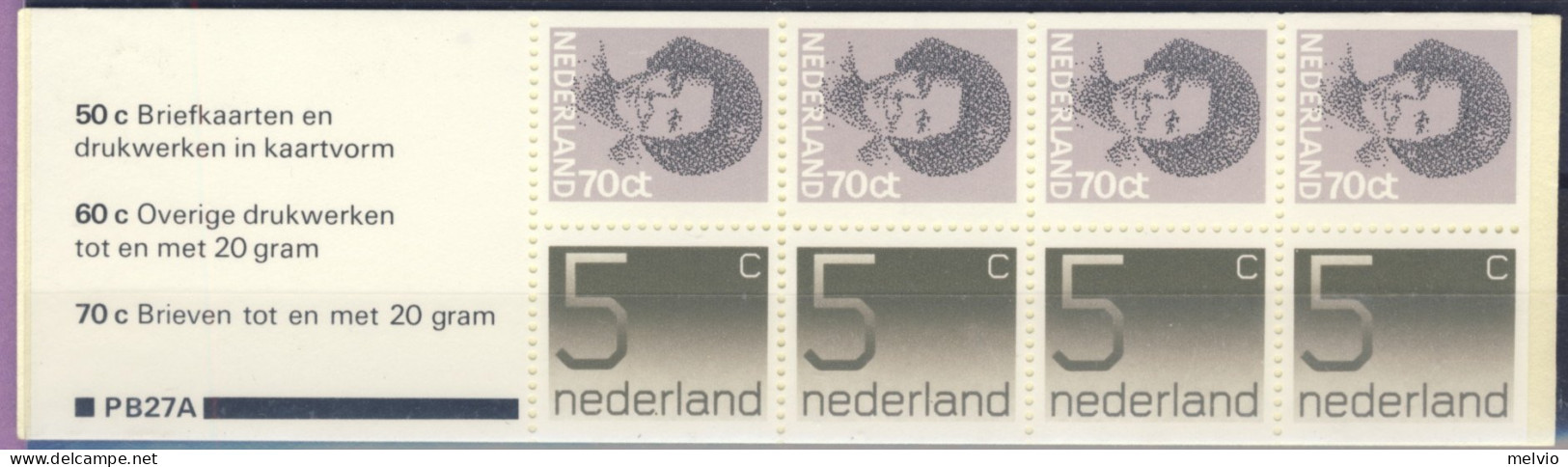 1981-Olanda (MNH=**) Libretto 8 Valori L 27A - Ongebruikt