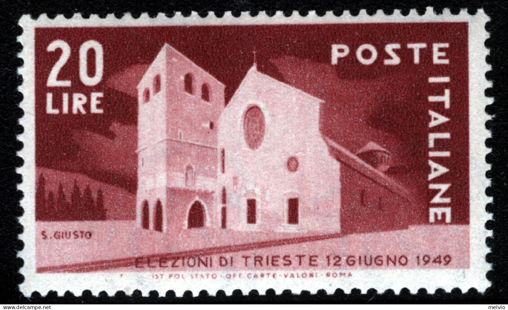 1949-Italia (MNH=**) L.20 Elezioni Trieste - 1946-60: Mint/hinged