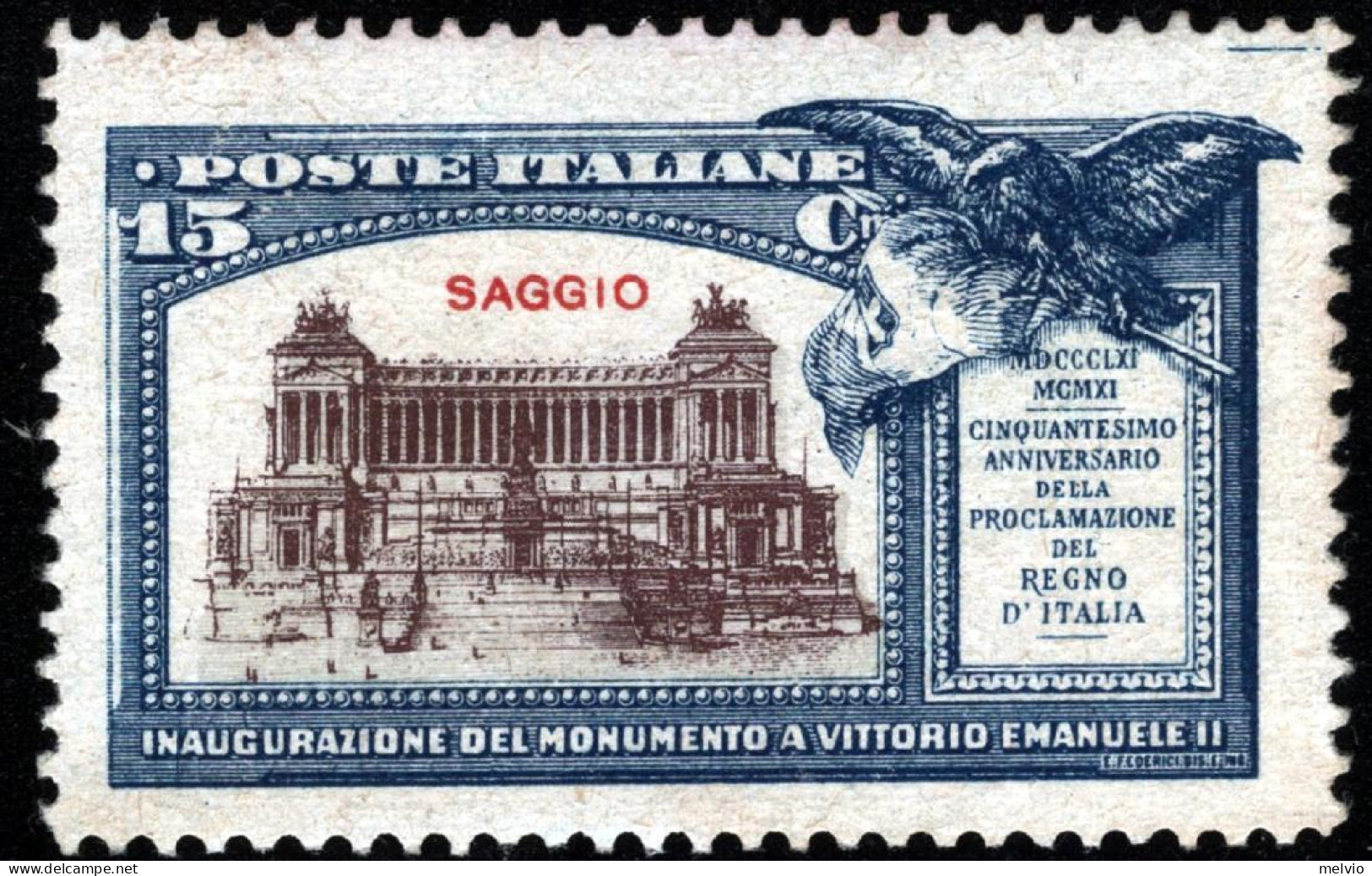 1911-Italia (NG=no Gum) Inaugurazione Del Vittoriano "Saggio" Federici - Neufs