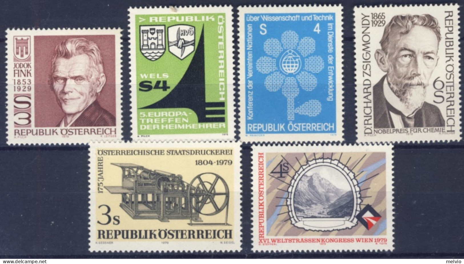 1979-Austria (MNH=**) Lotticino Di 6 Valori - Other & Unclassified