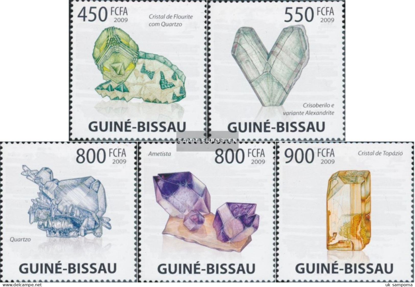 Guinea-Bissau 4396-4400 (complete. Issue) Unmounted Mint / Never Hinged 2009 Minerals - Guinea-Bissau