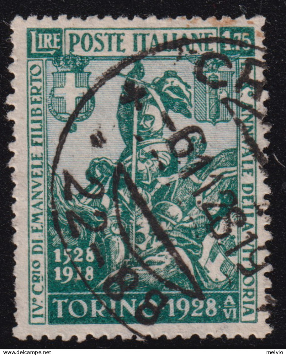 1928-Italia (O=used) L.1,75 Emanuele Filiberto - Afgestempeld