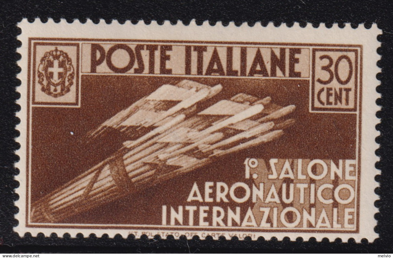 1935-Italia (MLH=*) 30c. I° Salone Aeronautico Internazionale (385) - Nuovi