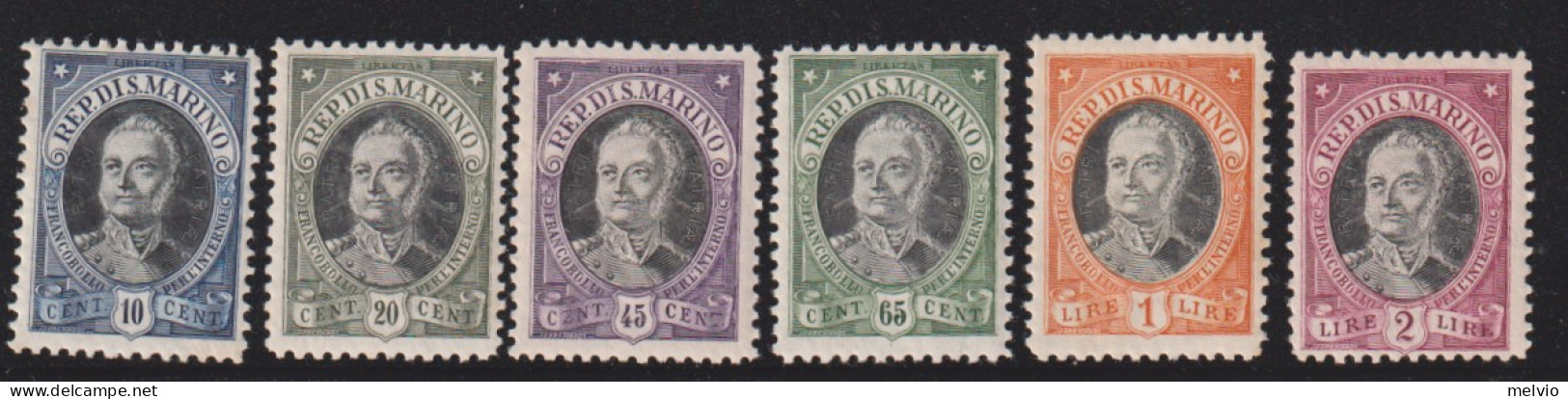 1926-San Marino (MNH=**) S.6v. Onofri - Unused Stamps