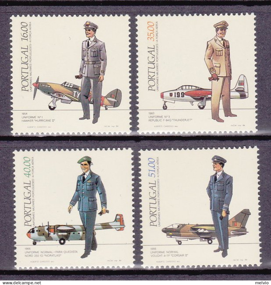 1984-Portogallo (MNH=**) S.4v."Uniformi Militari" - Autres & Non Classés