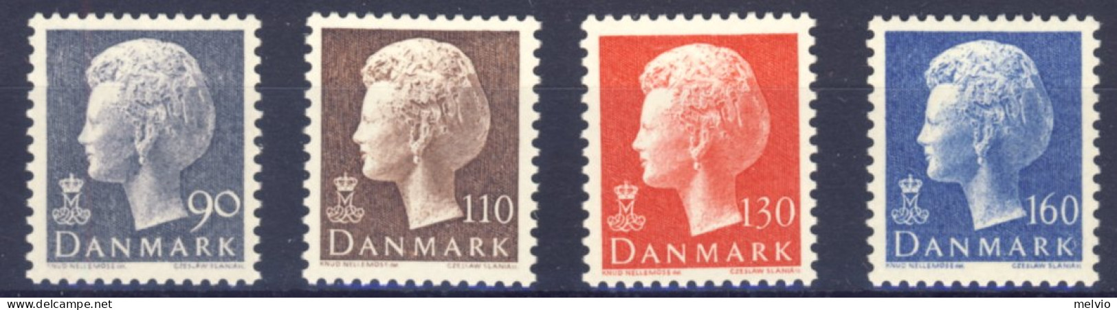 1978-Danimarca (MNH=**) Serie 4 Valori Regina Margareta - Other & Unclassified