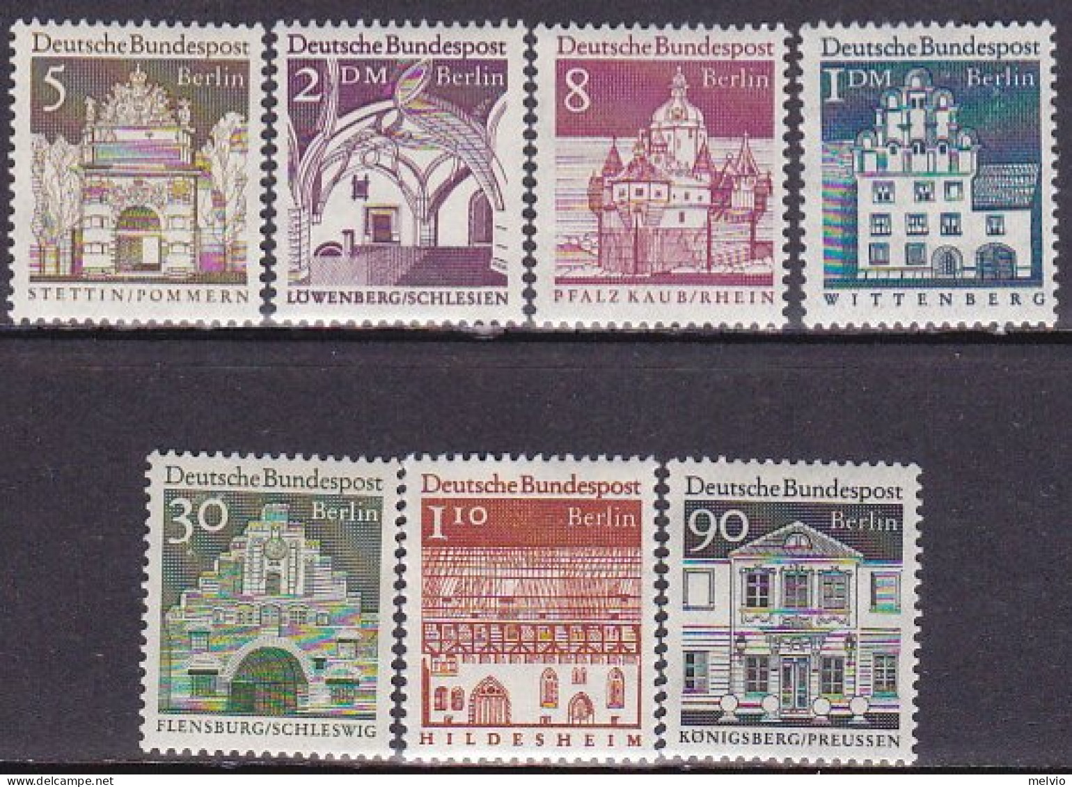 1966-Germania (MNH=**) S.7v."edifici Storici"catalogo Unificato Euro 7,5 - Ungebraucht
