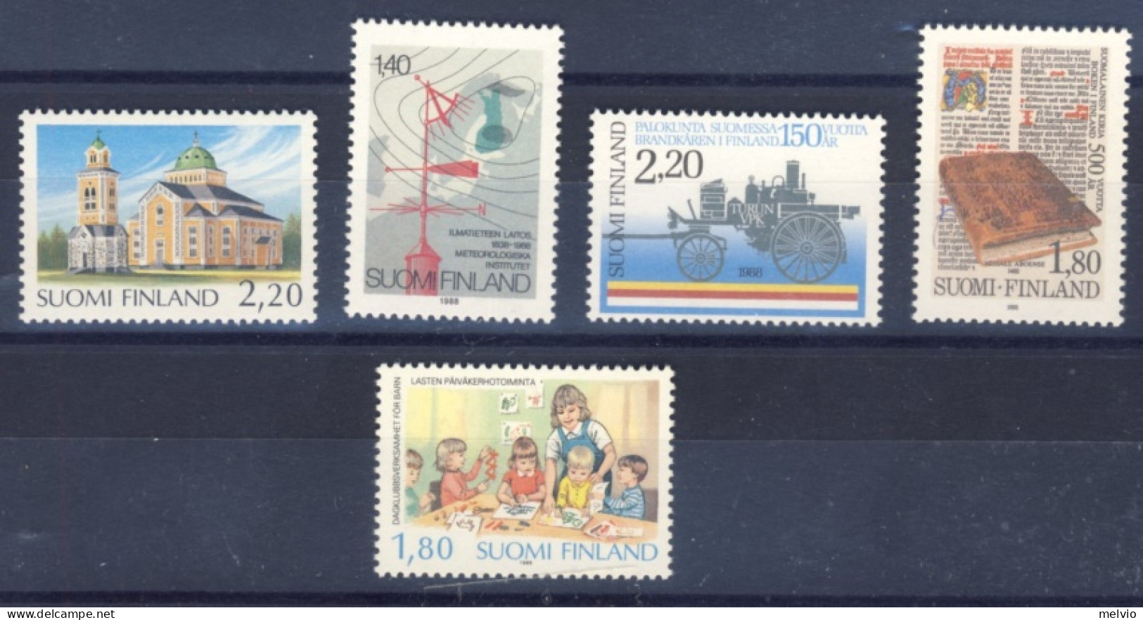 1988-Finlandia (MNH=**) Lotticino Di 5 Esemplari Per Importo Di Catalogo Euro 7 - Otros & Sin Clasificación