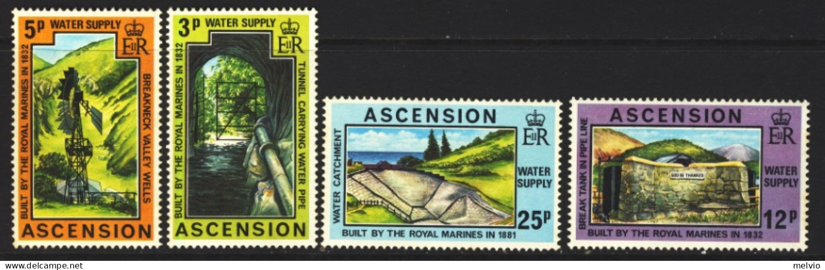 1977-Ascension (MNH=**) S.4v."Water Supply" - Ascension (Ile De L')