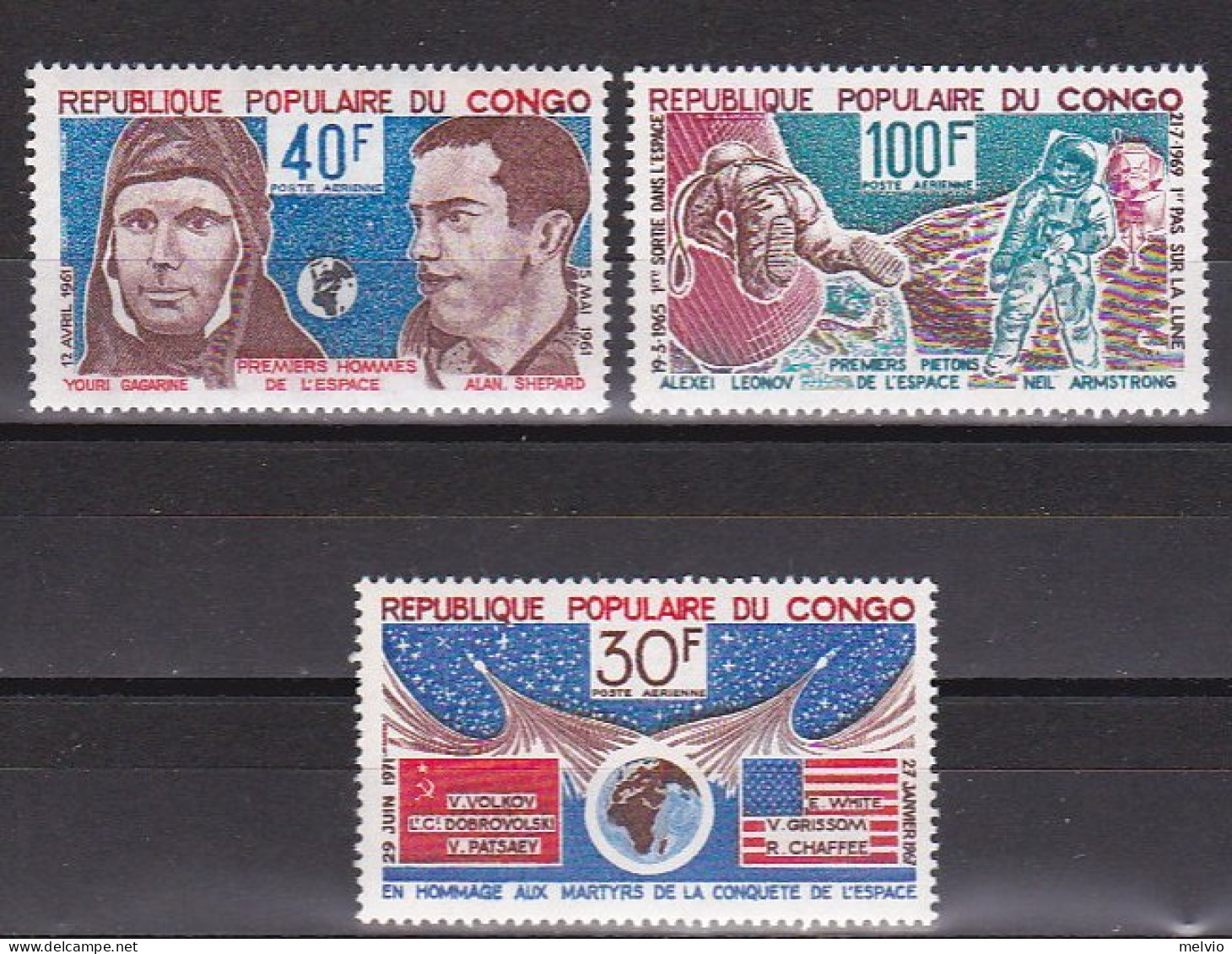 1961-Corea Del Nord (MNH=**) S.2v."Gagarin E Vostok 1" - Corea Del Nord