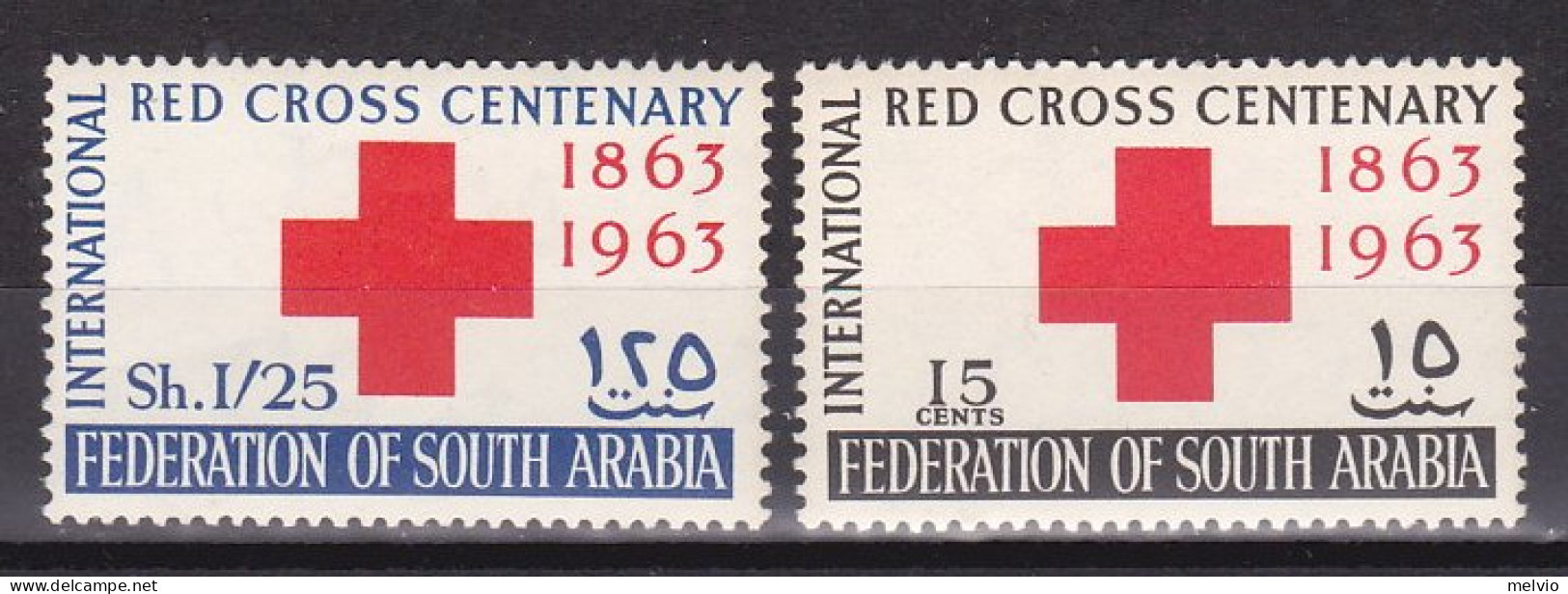 1963-Arabia Saudita (MNH=**) S.2v."Croce Rossa Internazionale" - Saudi Arabia