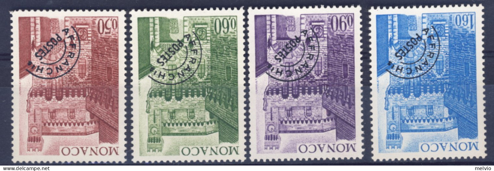 1976-Monaco (MNH=**) Servizio Serie 4 Valori - Other & Unclassified