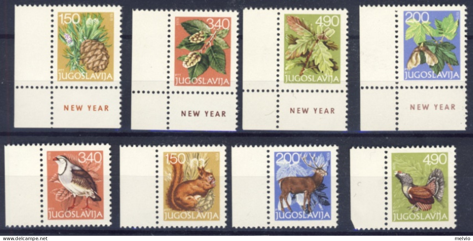 1978-Jugoslavia (MNH=**) Serie 8 Valori Fauna E Flora - Other & Unclassified