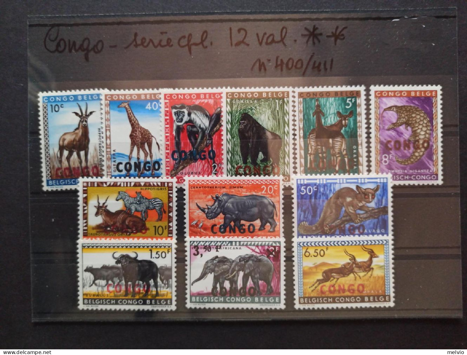 1960-Congo (MNH=**) Serie Completa 12 Valori Animal - Neufs