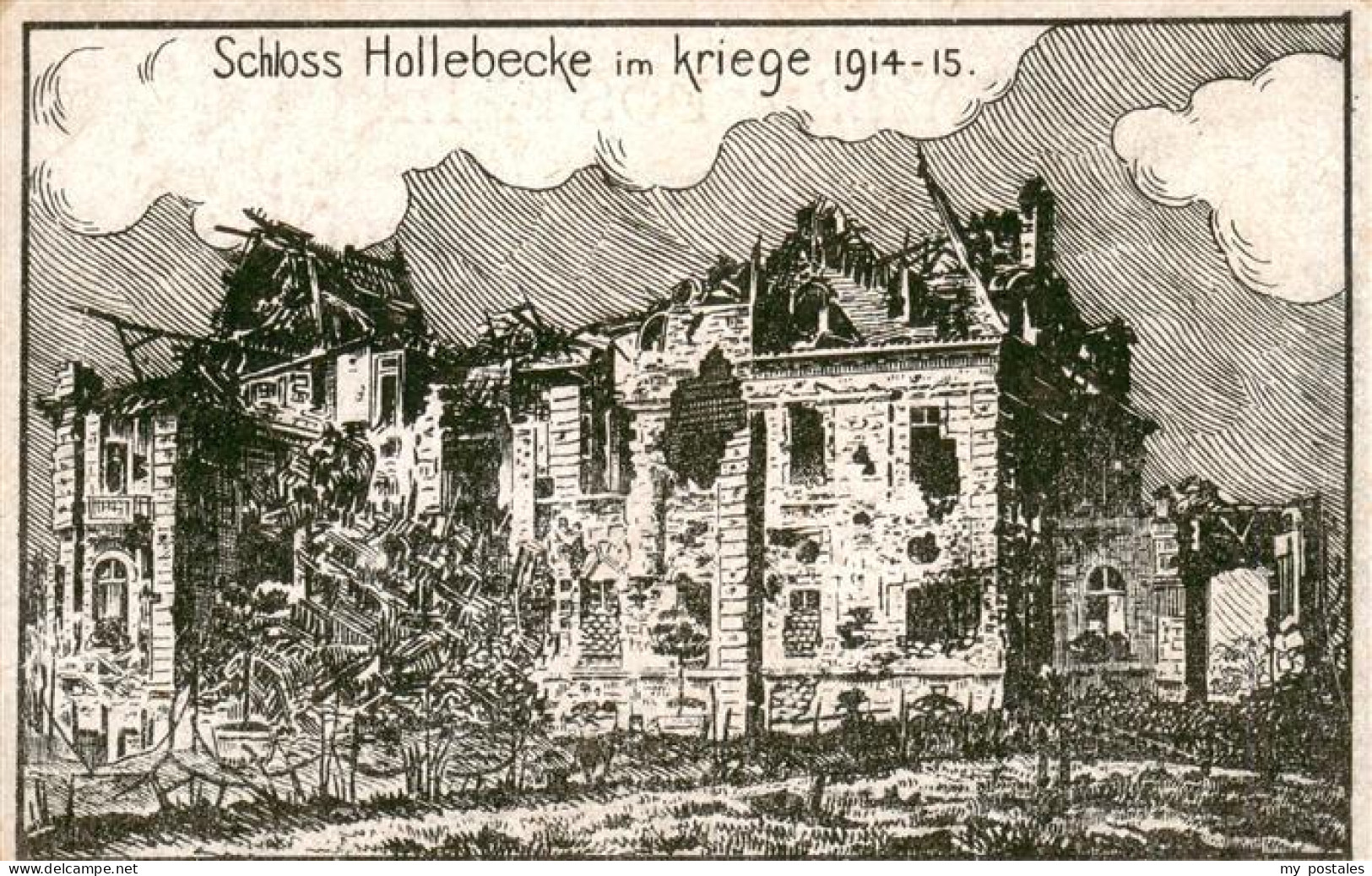 73939748 Hollebecke_Hollebeke_Belgie Schloss Im Kriege 1914-15 Truemmer 1. Weltk - Sonstige & Ohne Zuordnung