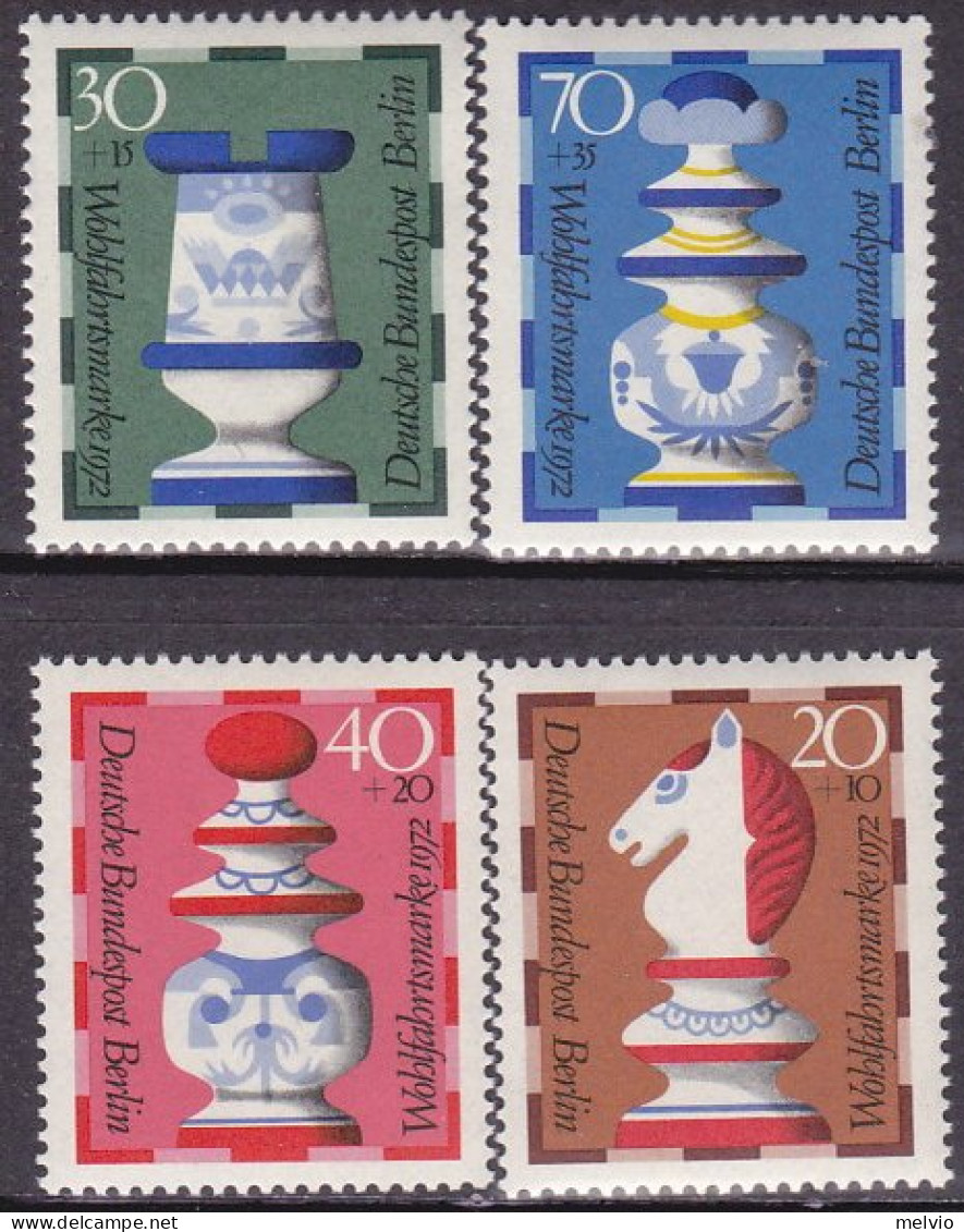 1972-Germania (MNH=**) S.4v."Scacchi" - Unused Stamps