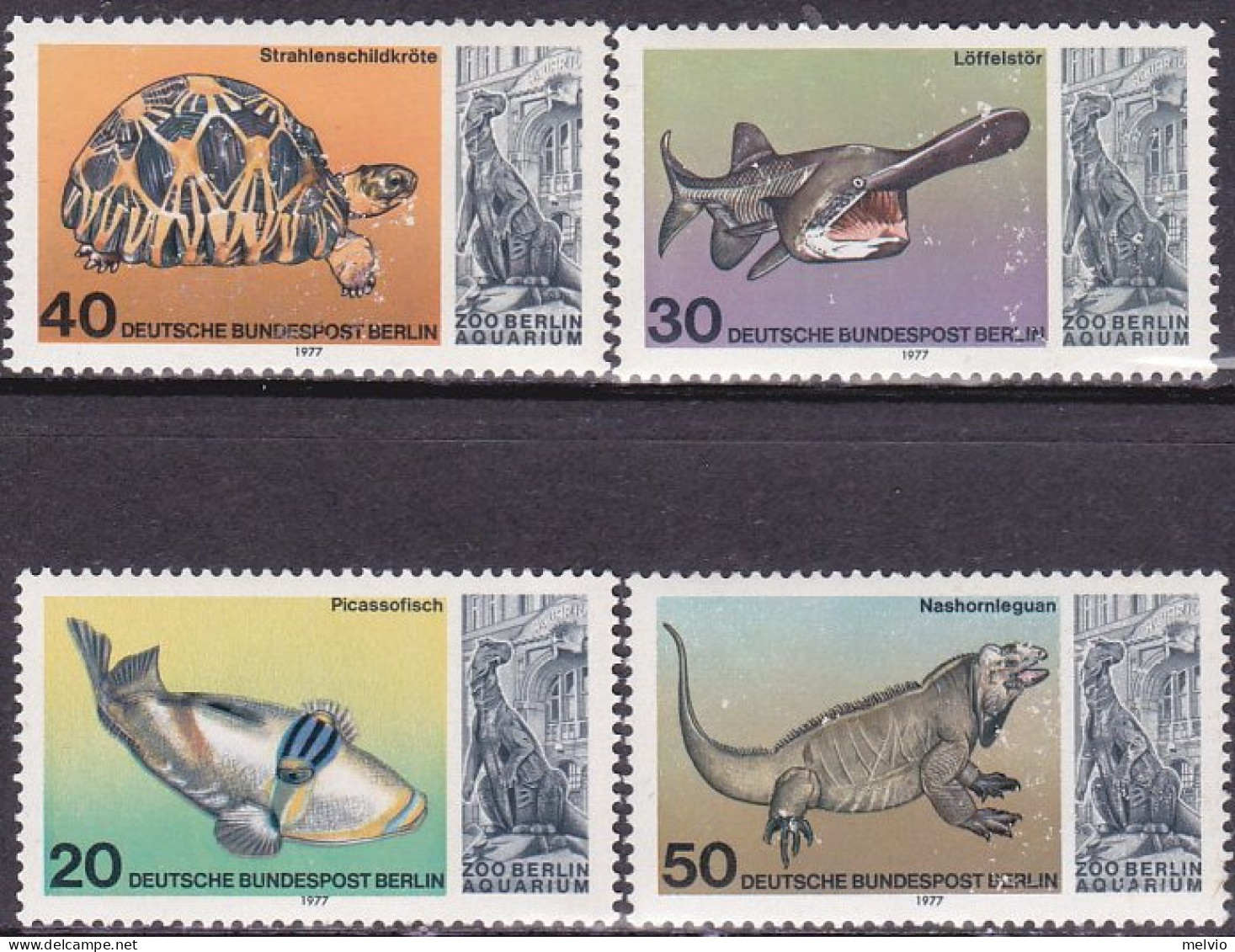 1977-Germania (MNH=**) S.4v."Acquario Dello Zoo Di Berlino" - Unused Stamps