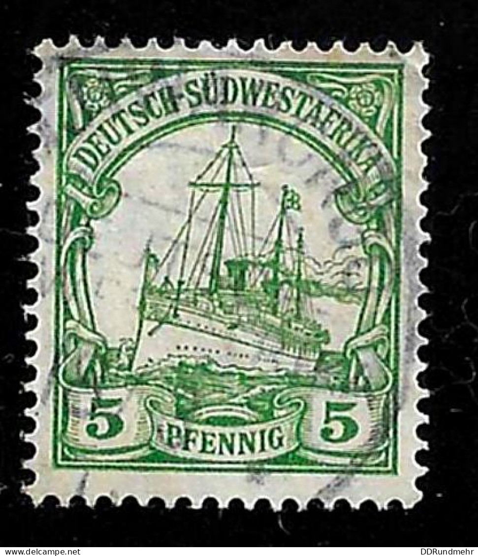 1906  SMS Hohenzollern Michel DR-SWA 25 Stamp Number DR-SWA 27 Yvert Et Tellier DR-SWA 27 Used - Sud-Ouest Africain Allemand