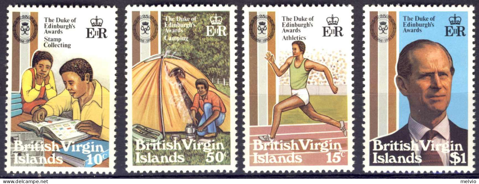 1981-Isole Vergini (MNH=**)s.4v."Duke Edinburgh Awards" - British Virgin Islands