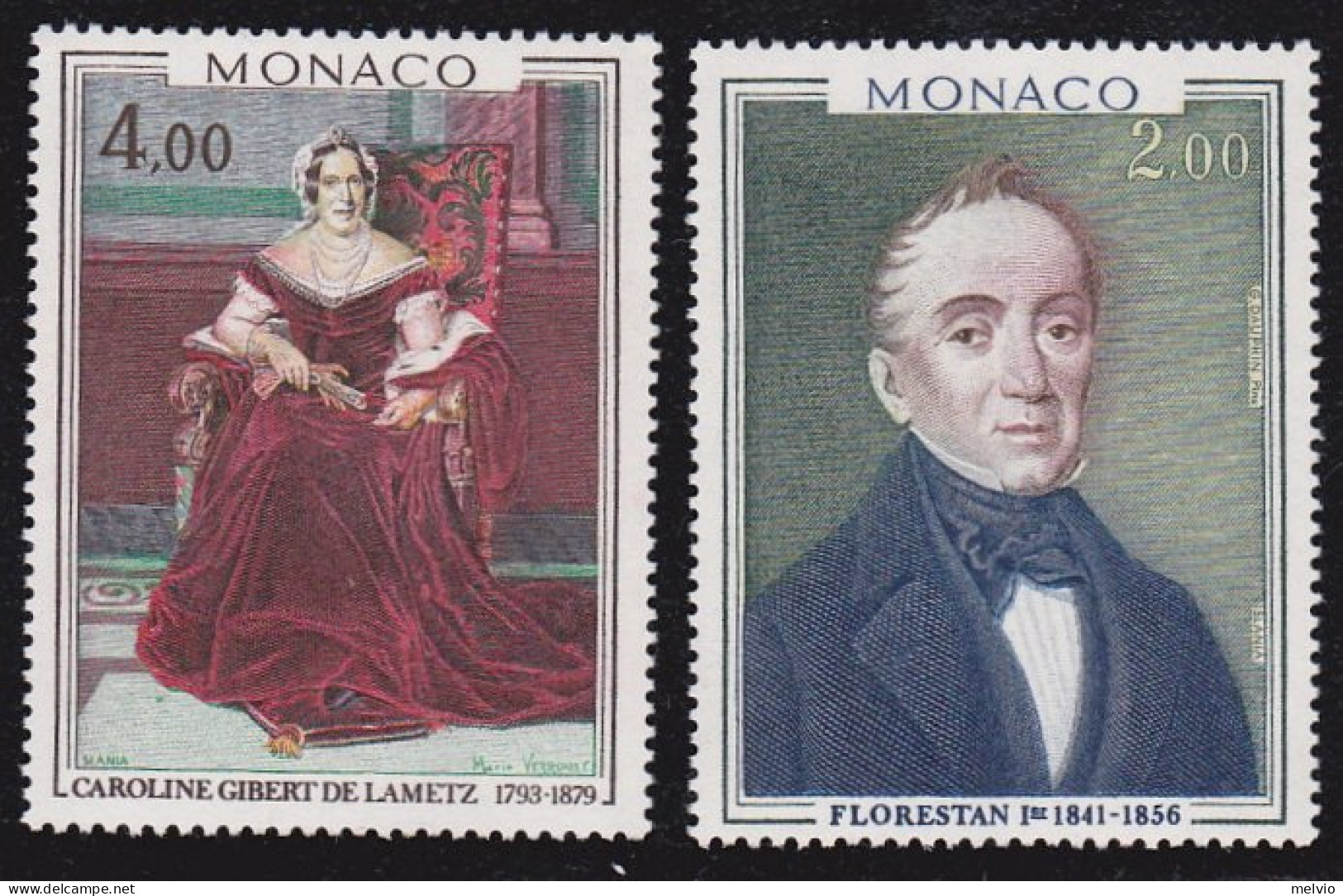 1978-Monaco (MNH=**) S.2v."Ritratti Di Principi"catalogo Unificato Euro 7,5 - Other & Unclassified