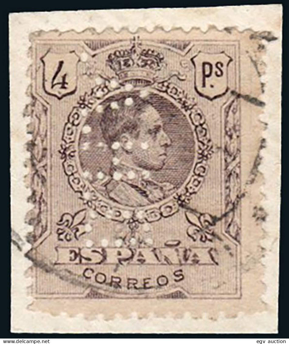 Madrid - Perforado - Edi O 279 - Fragmento "B.H.A." (Banco) - Used Stamps