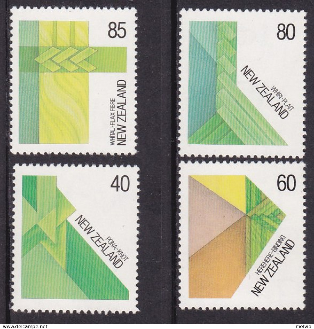 1987-Nuova Zelanda (MNH=**) S.4v."Arte E Artigianato Maori I S." - Altri & Non Classificati