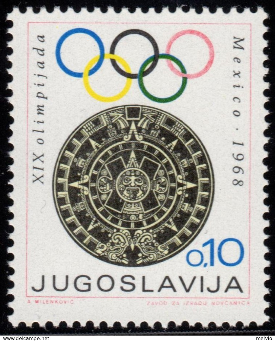 1968-Jugoslavia (MNH=**) S.1v."Olimpiadi Di Mexico" - Otros & Sin Clasificación