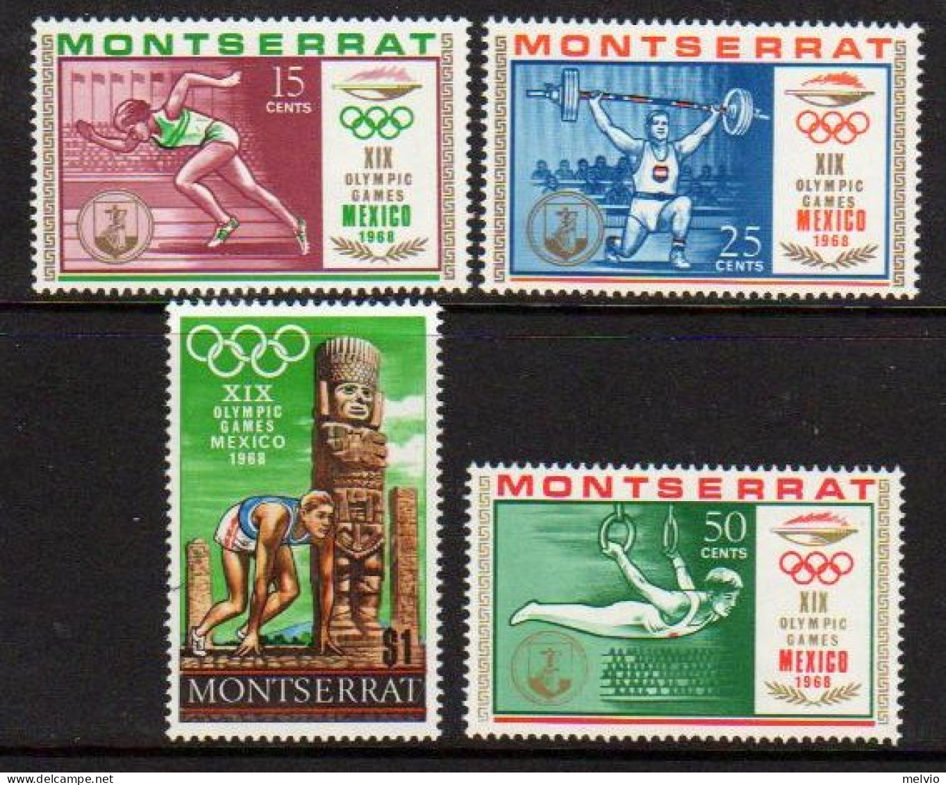 1968-Monserrato (MNH=**) S.4v."Olimpiadi Mexico1968" - Montserrat
