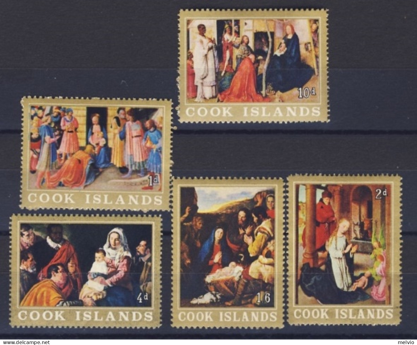 1966-Cook Isole (MNH=**) S.5v."Natale Christmas"cat.Yvert Euro 2,75 - Cook