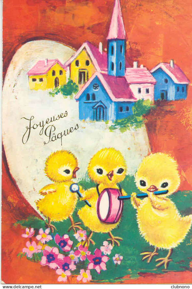 CPSM - JOYEUSES PAQUES - POUSSINS MUSICIENS (TRES JOLIE CARTE) - Pâques