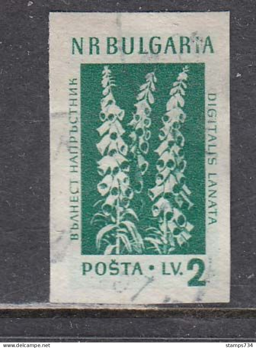 Bulgaria 1953 - Medicinal Plants, 2 Lev, Stamp From Block 4, Used - Usati