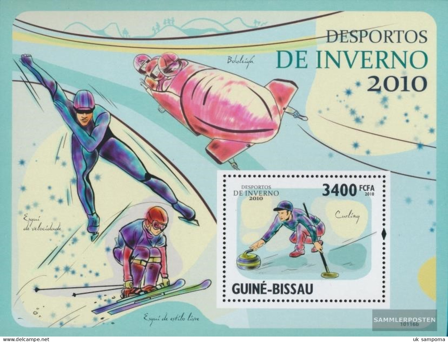 Guinea-Bissau Miniature Sheet 745 (complete. Issue) Unmounted Mint / Never Hinged 2010 Winter Sports - Guinée-Bissau