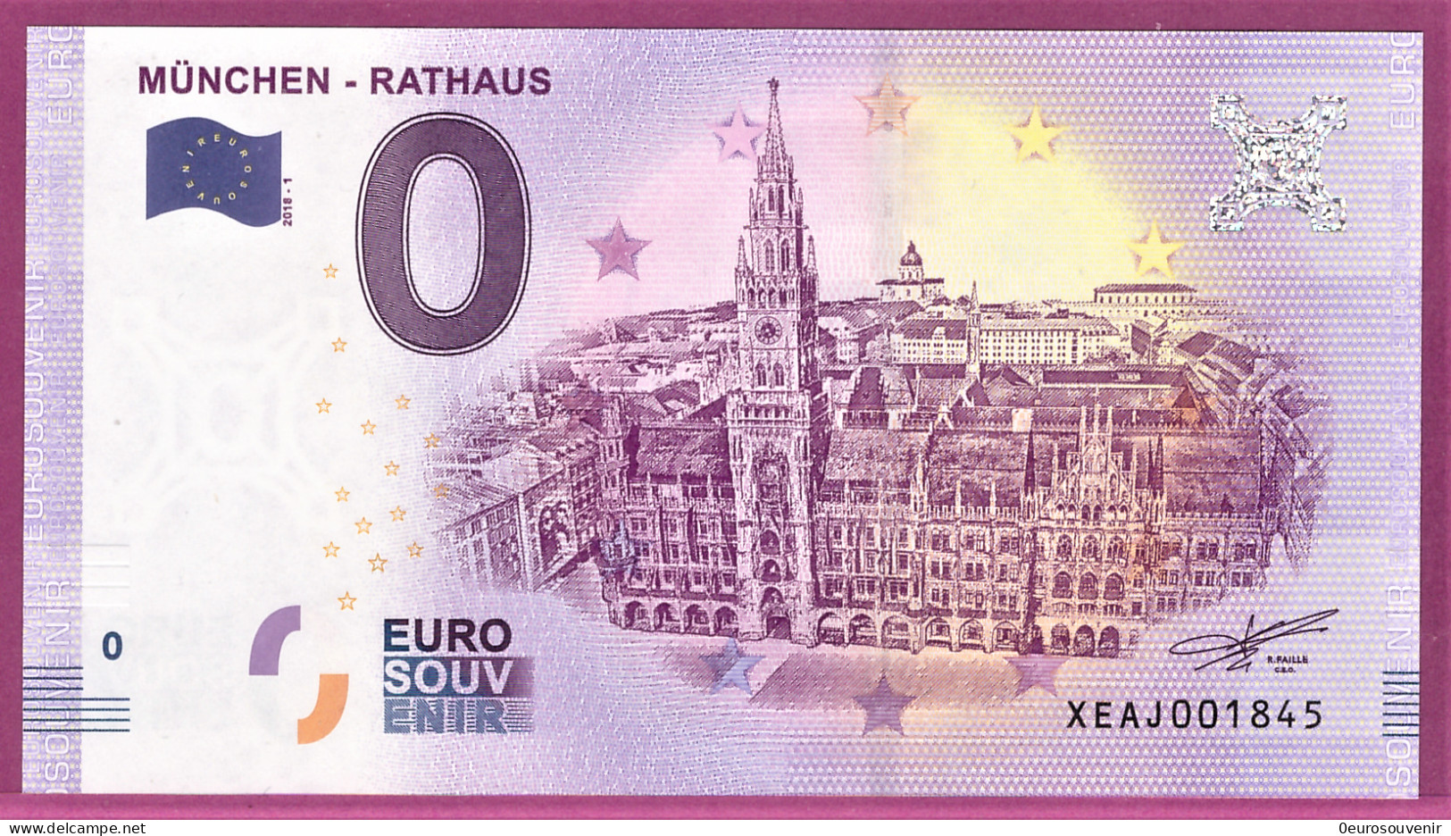 0-Euro XEAJ 2018-1 MÜNCHEN - RATHAUS S-11 XOX - Private Proofs / Unofficial