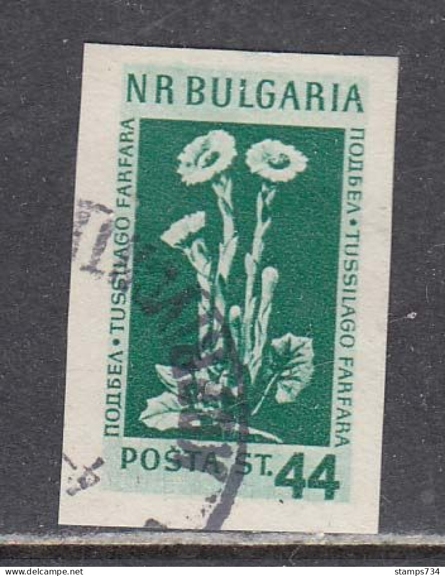 Bulgaria 1953 - (2)Medicinal Plants, 44 St., Stamp From Block 4, Used - Usati