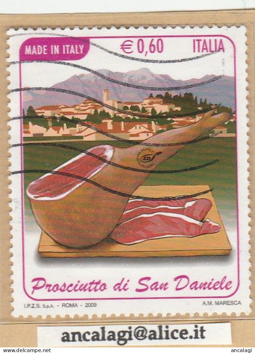 USATI ITALIA 2009 - Ref.1126 "MADE IN ITALY: Prosciutto San Daniele" 1 Val. - - 2001-10: Usados