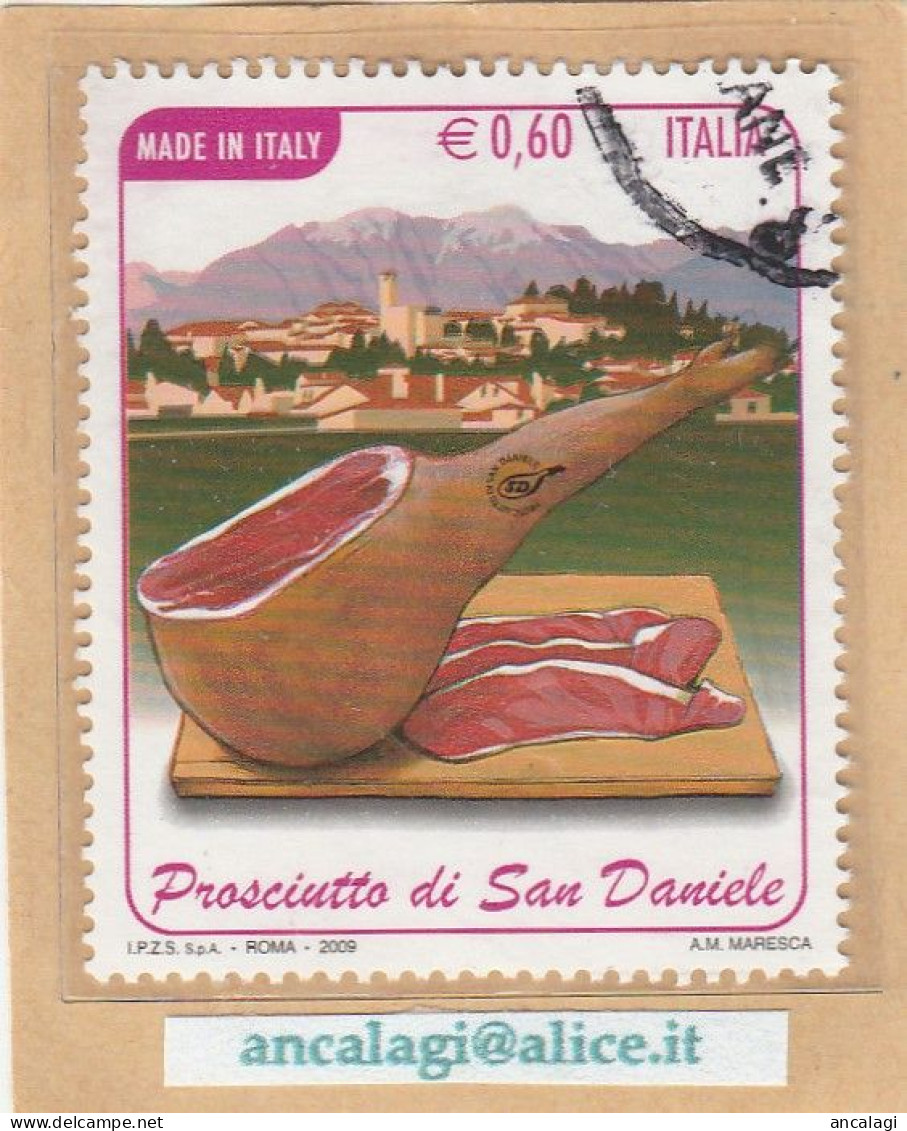 USATI ITALIA 2009 - Ref.1126A "MADE IN ITALY: Prosciutto San Daniele" 1 Val. - - 2001-10: Usados