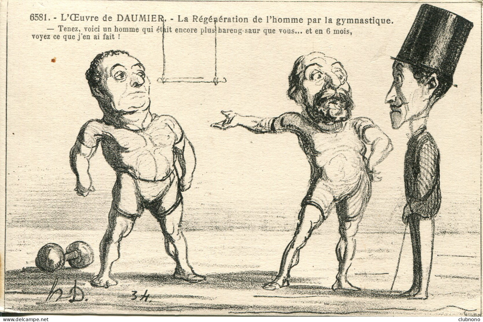 CPA -  DAUMIER - LA REGENERATION DE L'HOMME PAR LA GYMNASTIQUE (2) - Humour