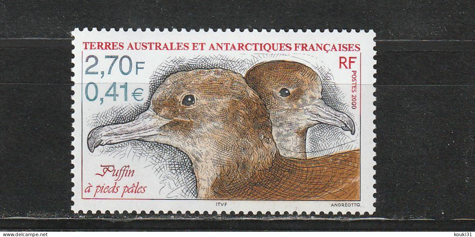 TAAF YT 279 ** : Puffin à Pieds Pâles - 2000 - Unused Stamps