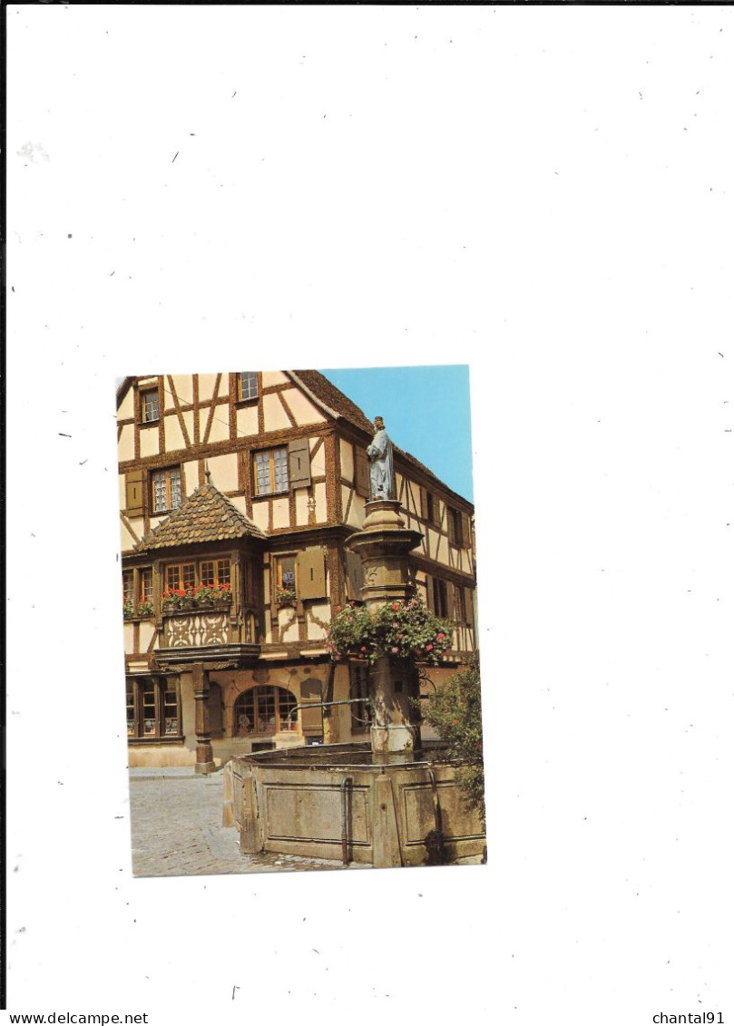 CARTE POSTALE 68 TURCKHEIM FONTAINES ET VIEILLES MAISONS - Turckheim