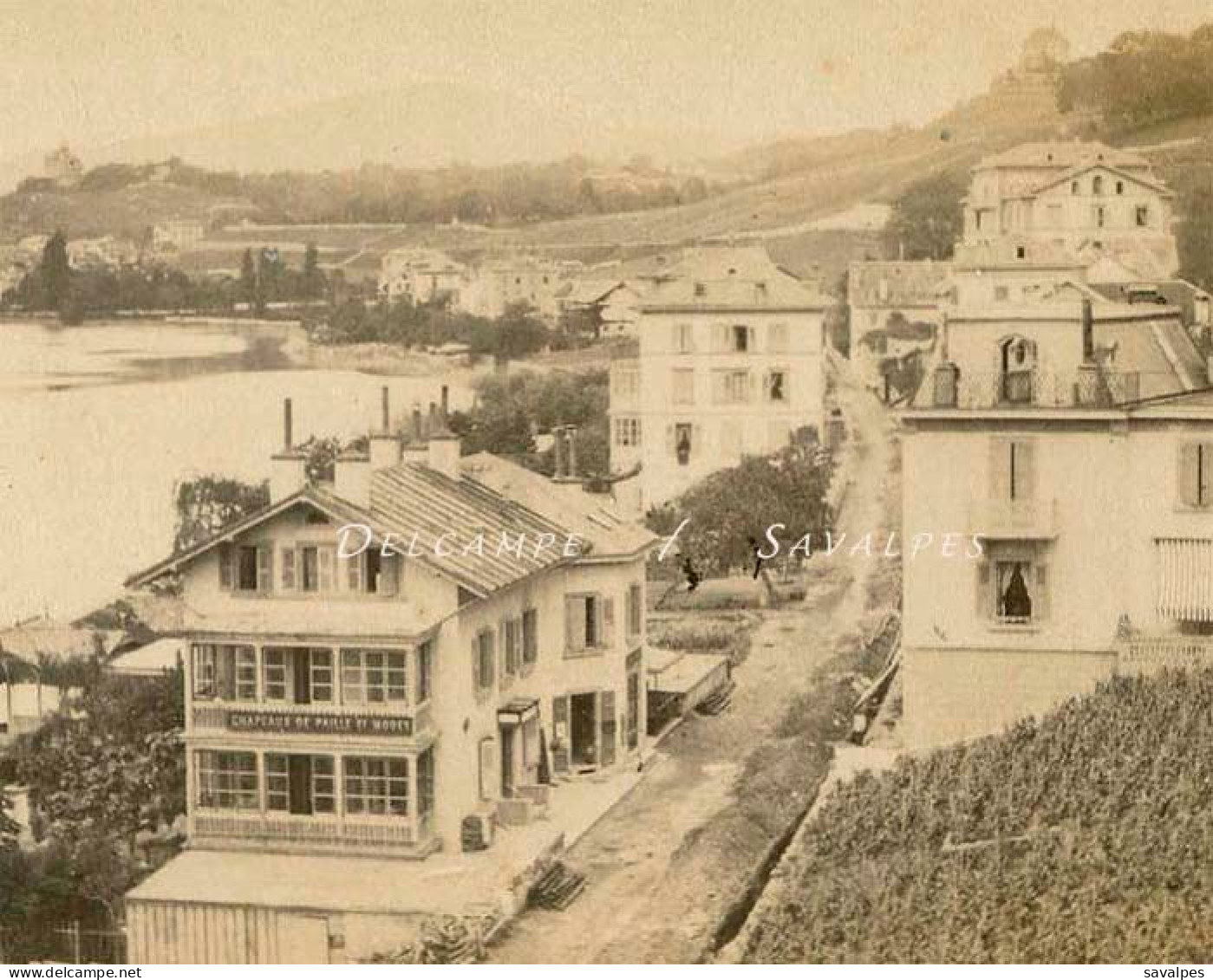 Suisse Vevey Montreux * Clarens Vernex Rives Du Lac Léman * Photo Garcin Vers 1870 - Orte