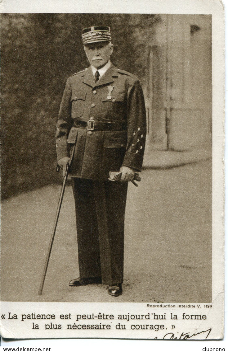 CPA -  PHILIPPE PETAIN - Personaggi