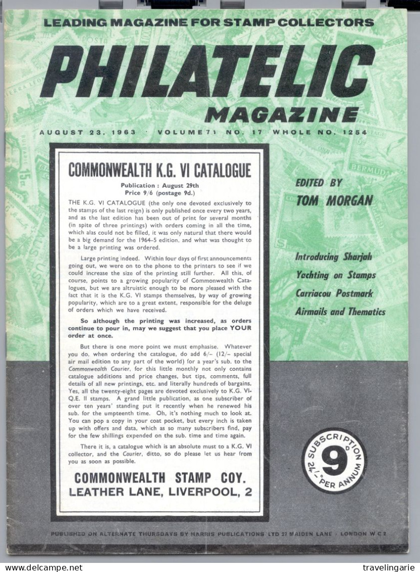 Philatelic Magazine Vol. 71 No. 15 1963 - Anglais (àpd. 1941)