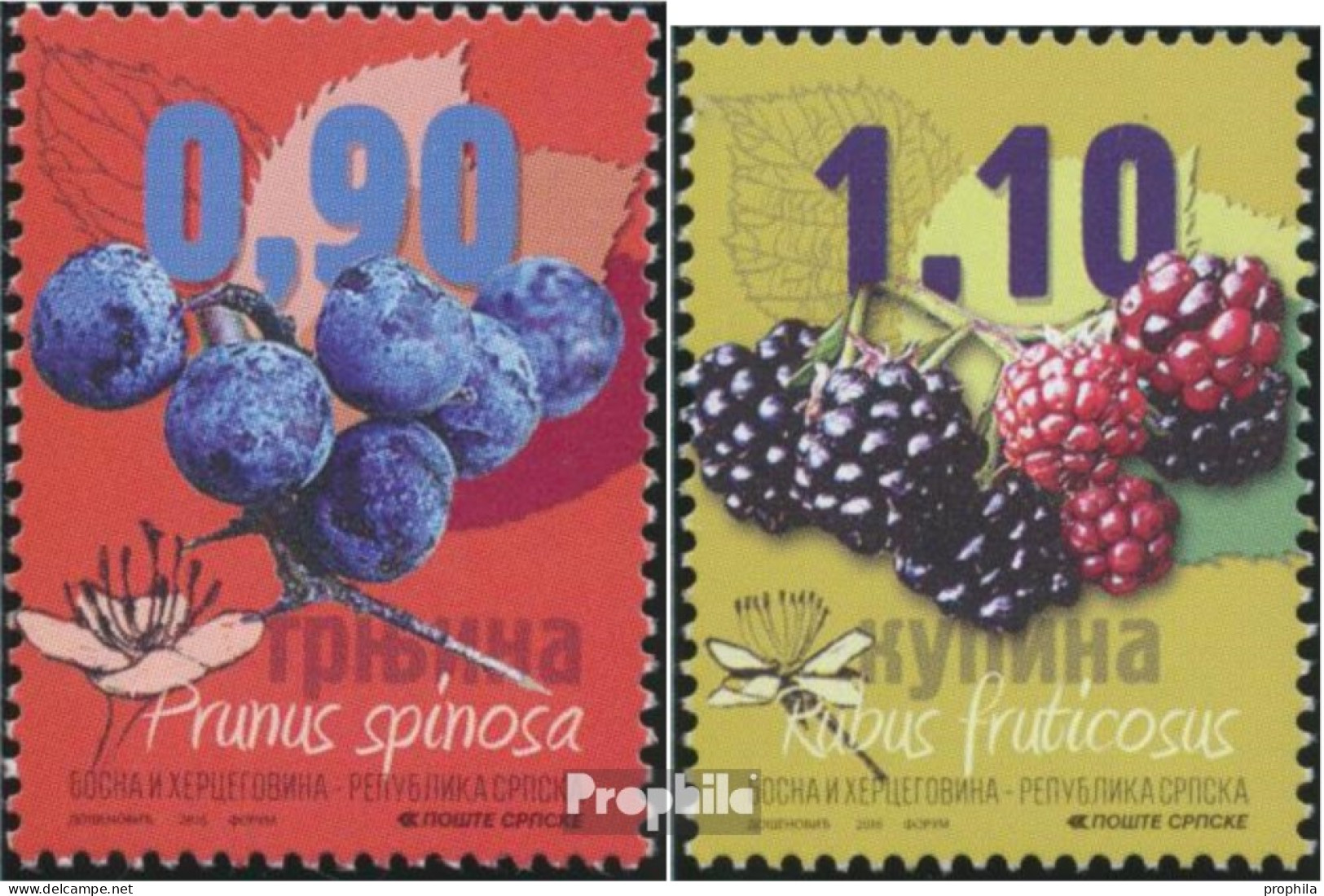 Bosnien - Serbische Republ. 675-676 (kompl.Ausg.) Postfrisch 2016 Waldfrüchte - Bosnien-Herzegowina