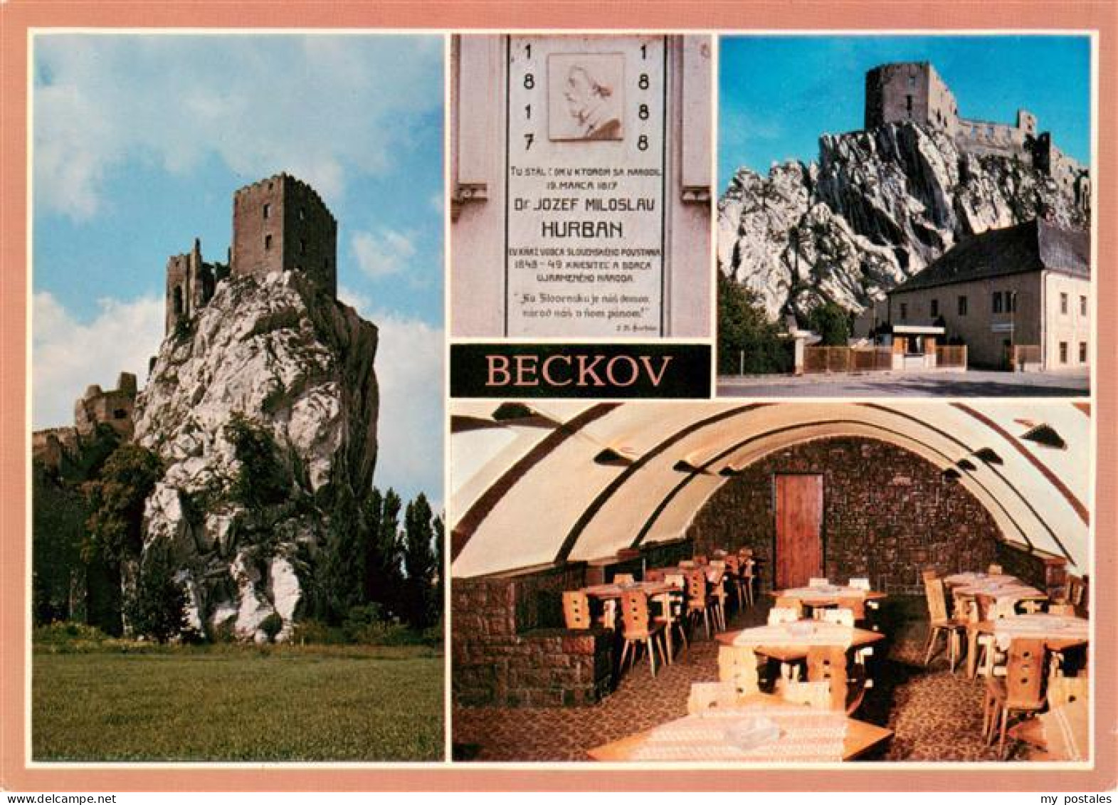 73939277 Beckov_Slovakia Hrad Beckov Restauracia Pamatna Tabula JM Hurbana - Slowakei