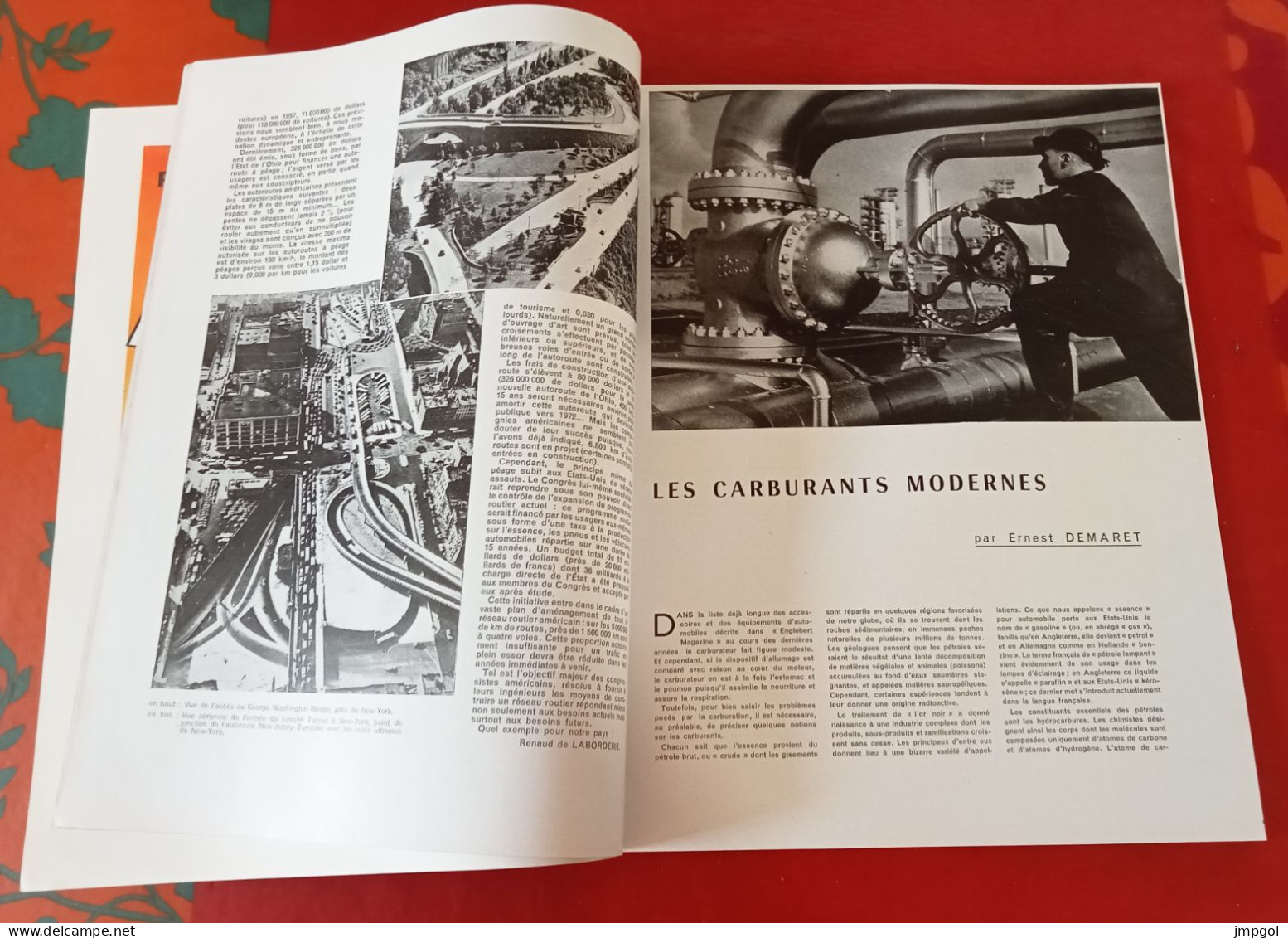 Englebert Magazine n°88 Mars 1957 Autoroutes Europe USA Carburants Modernes Causses Cevennes Huitres Zelande Yerzeke