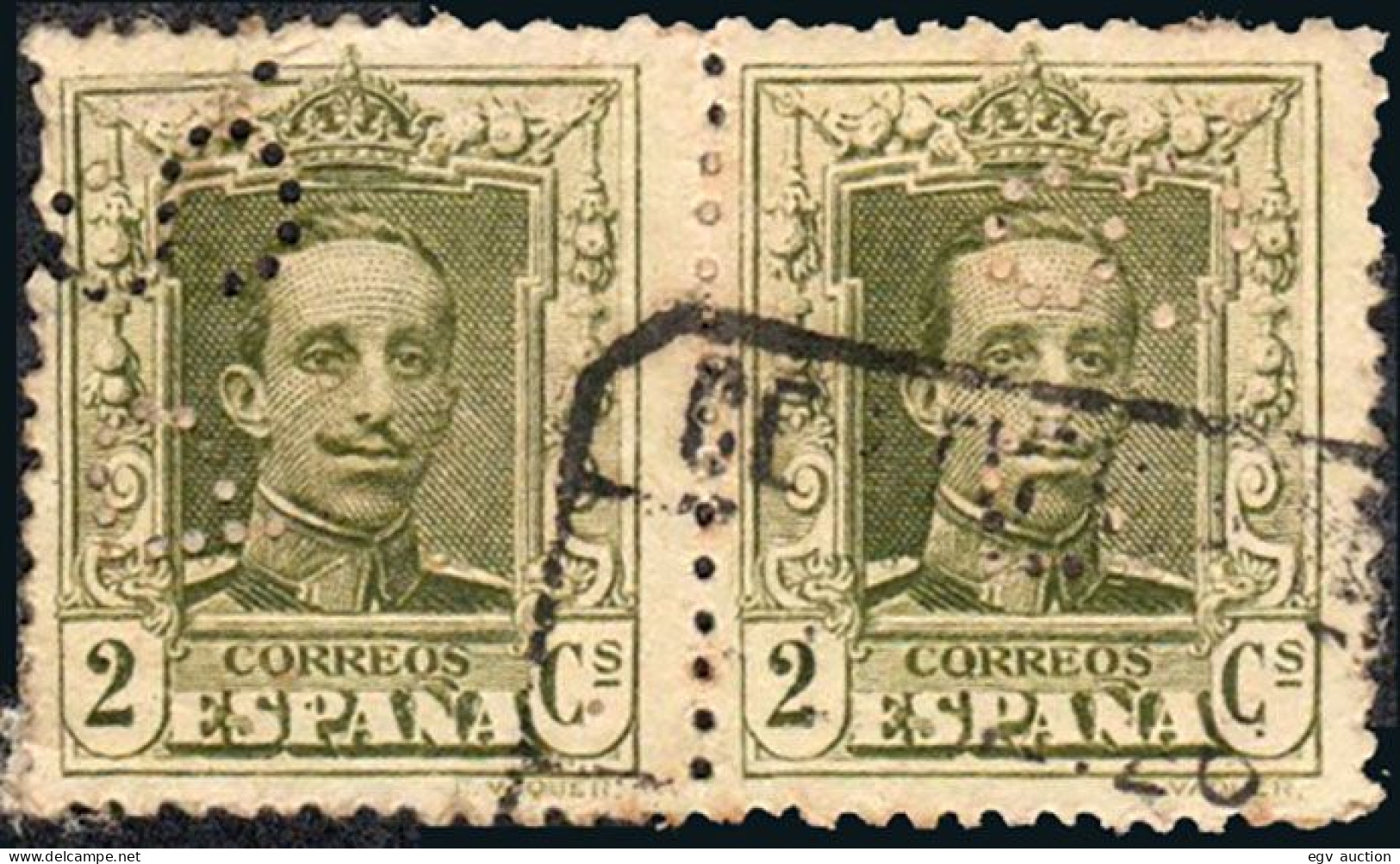 Madrid - Perforado - Edi O 310 Pareja - "P.S." (Patronato Social Buenas Lecturas) - Used Stamps